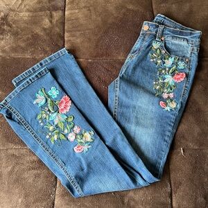 Embroidered Bootcut Jeans